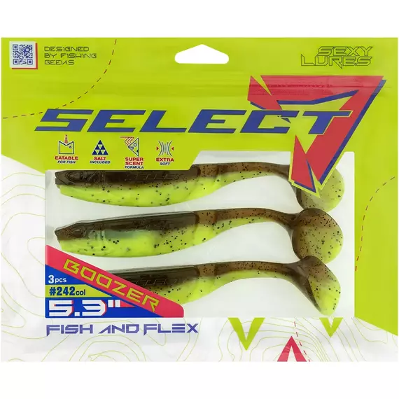 Силікон Select Boozer SE 5.3" #242 (3 шт / уп), фото , изображение 2